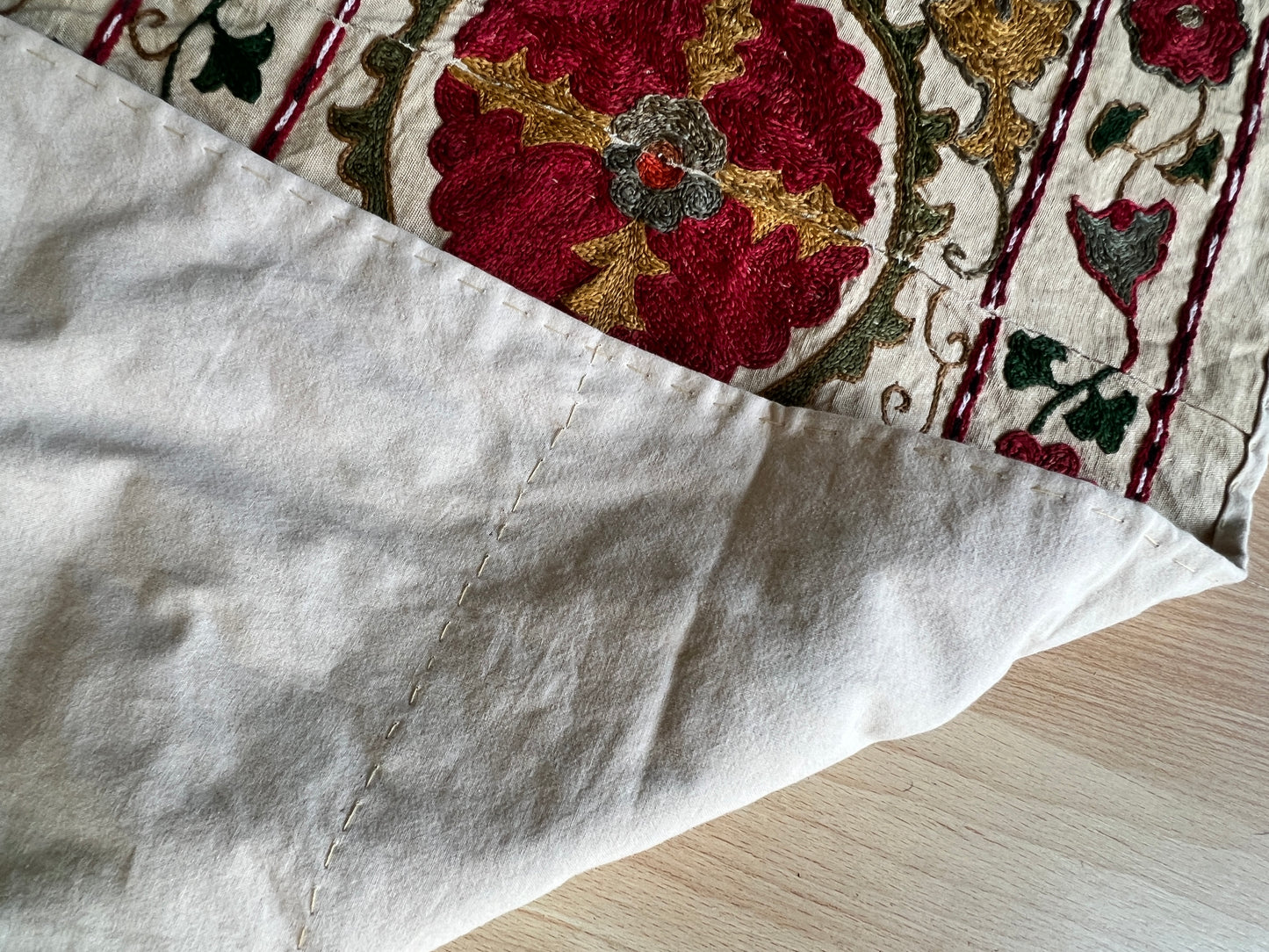 Suzani Antique Hand Embroidered Silk
