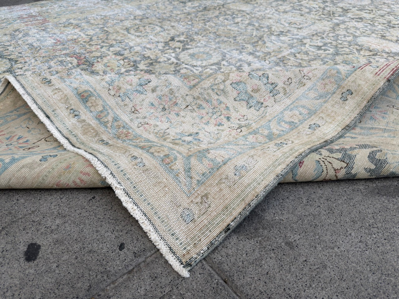 Overdyed Vintage Hand knotted Rug (330x240cm)