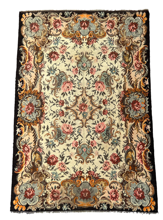 Moldovian Floral Vintage Kilim (293x193cm)