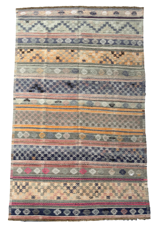 Turkish Vintage Kilim (286x195cm).