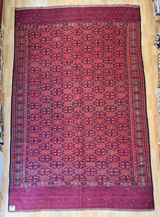 Turkmen kilim Antique kilim.