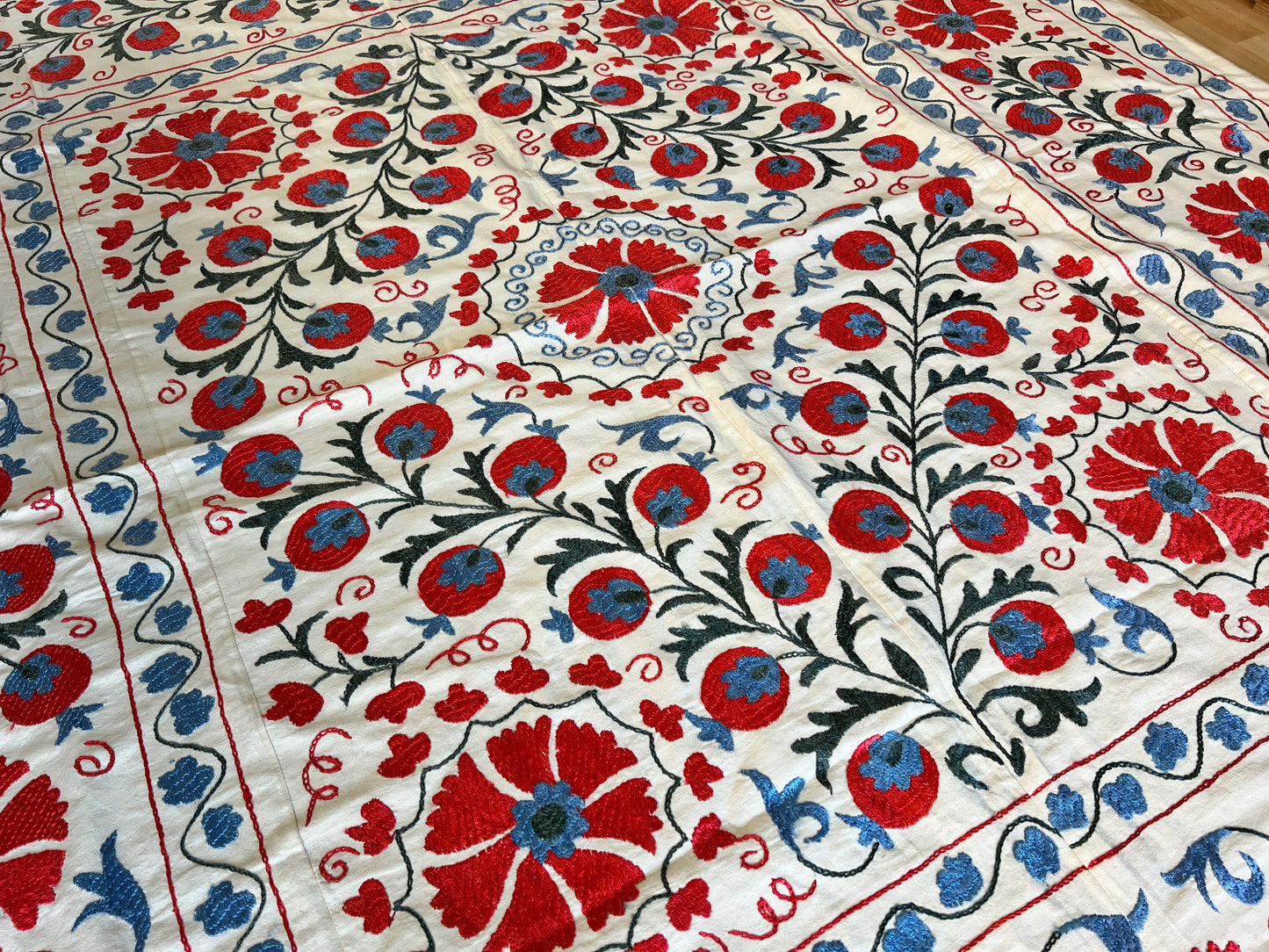 Suzani Hand Embroidered Silk
