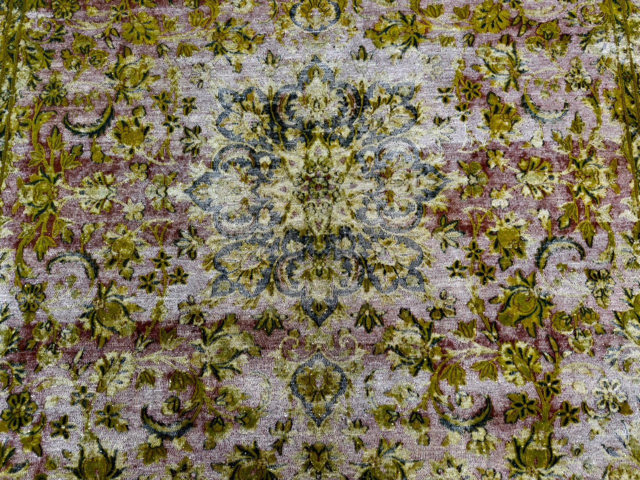 Overdyed Vintage Hand knotted Rug (355x265cm)