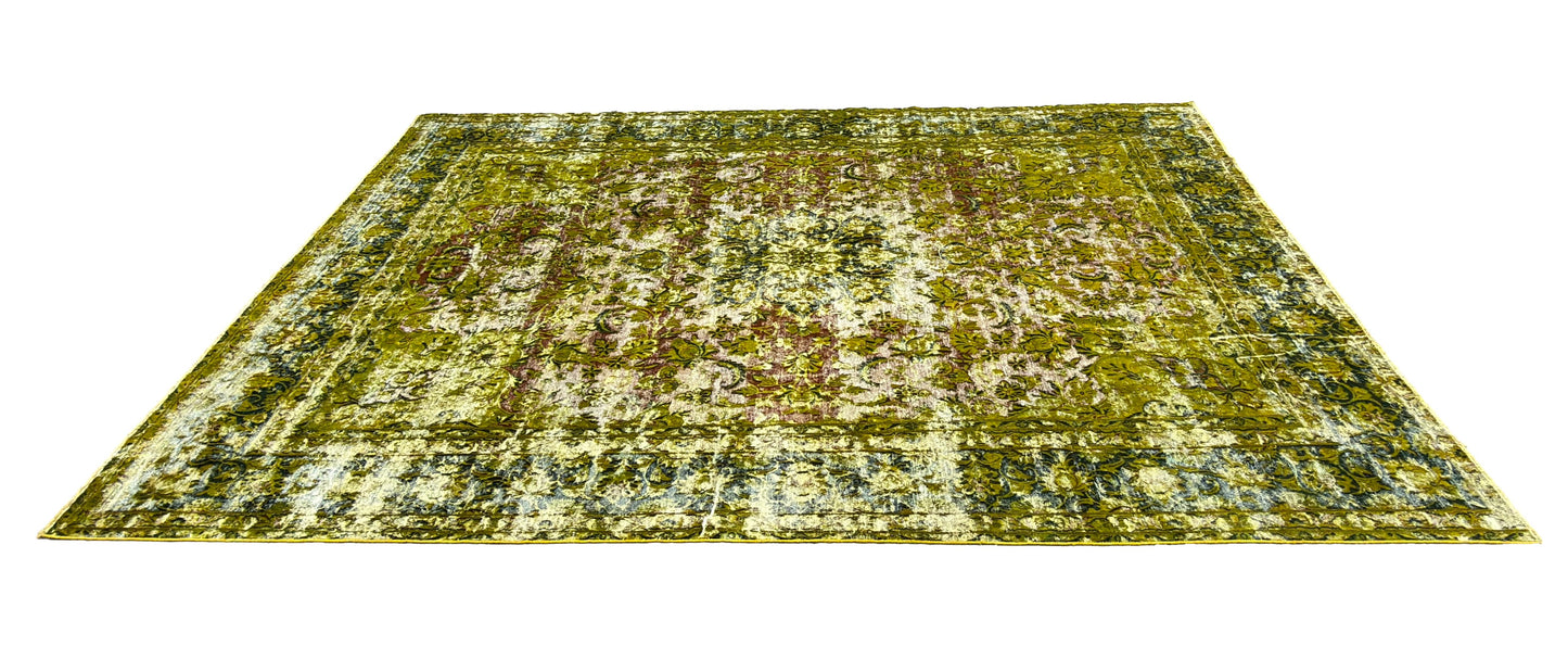 Overdyed Vintage Hand knotted Rug (355x265cm)