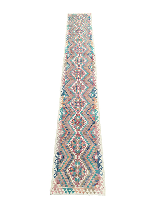 Afghan Kilim Runner. 600x93cm
