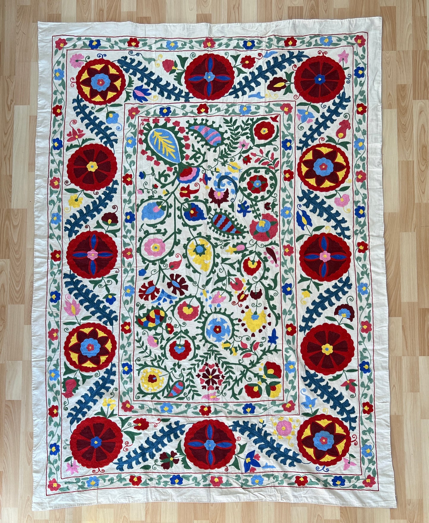 Suzani Hand Embroidered Silk