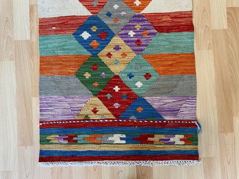 Geometric Kilim Runner.