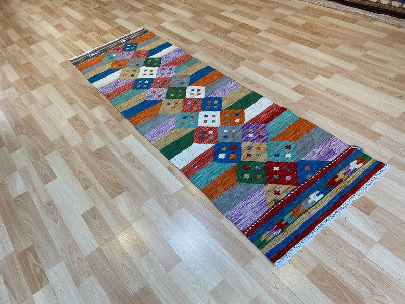 Geometric Kilim Runner.