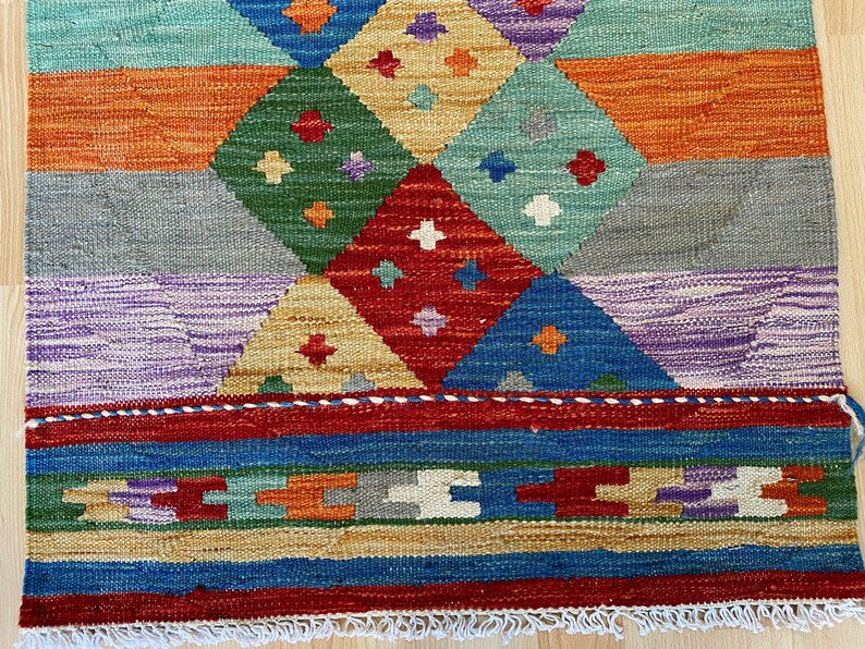 Geometric Kilim Runner.