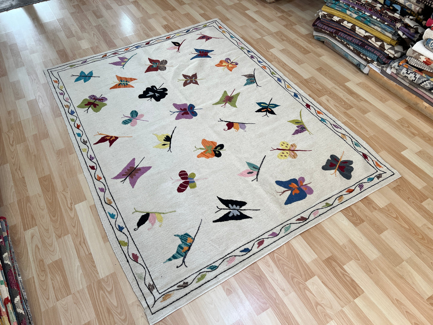 Suzani Vintage Embroidered Kilim