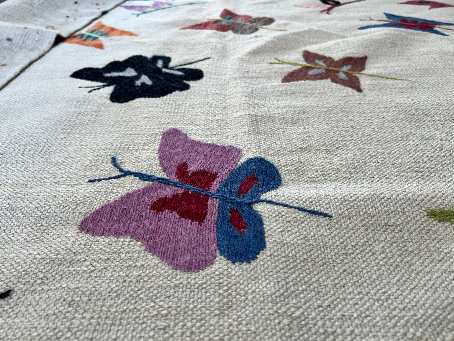 Suzani Vintage Embroidered Kilim
