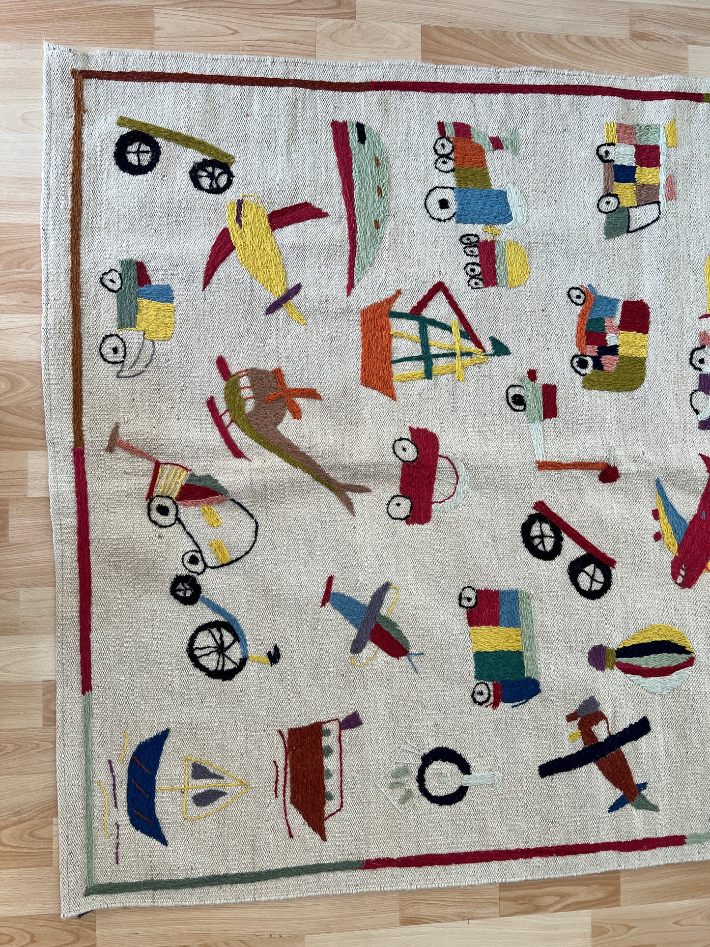Suzani Vintage Embroidered Kilim