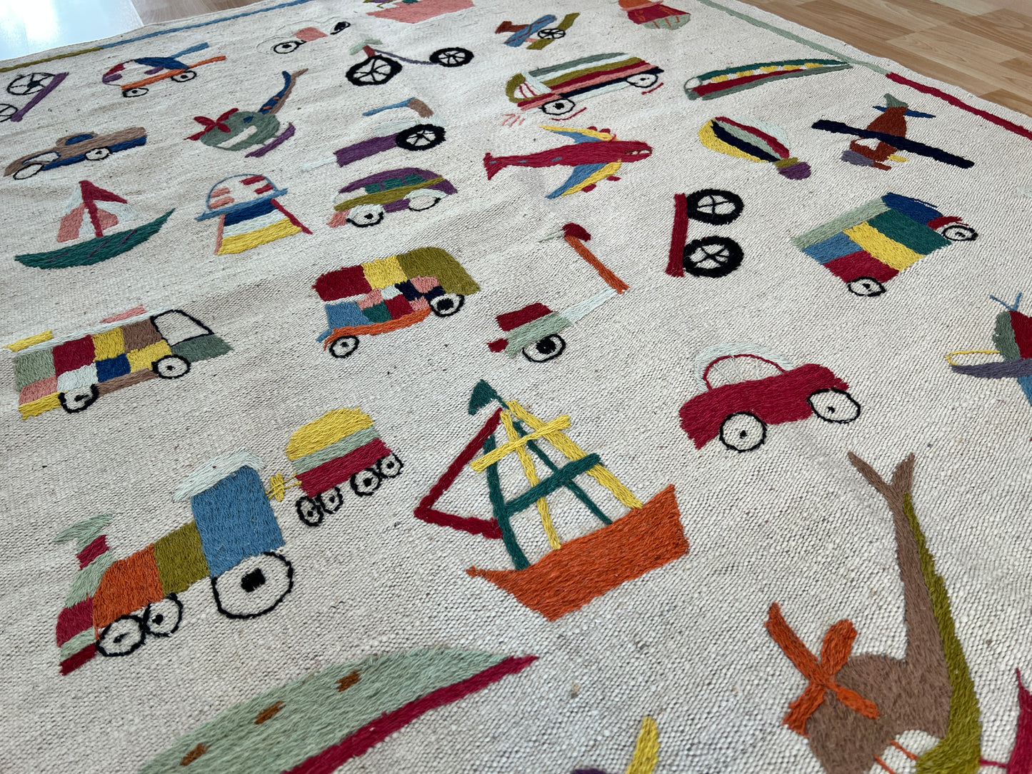 Suzani Vintage Embroidered Kilim