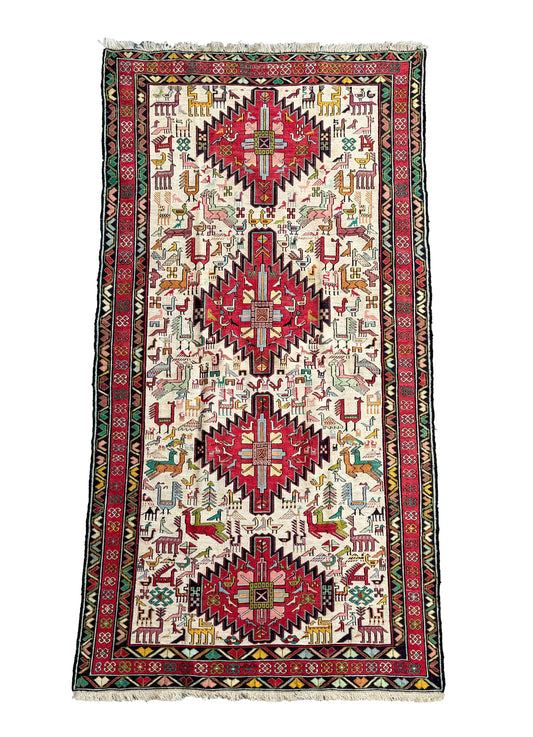 Vintage Silk Kilim 205x113cm