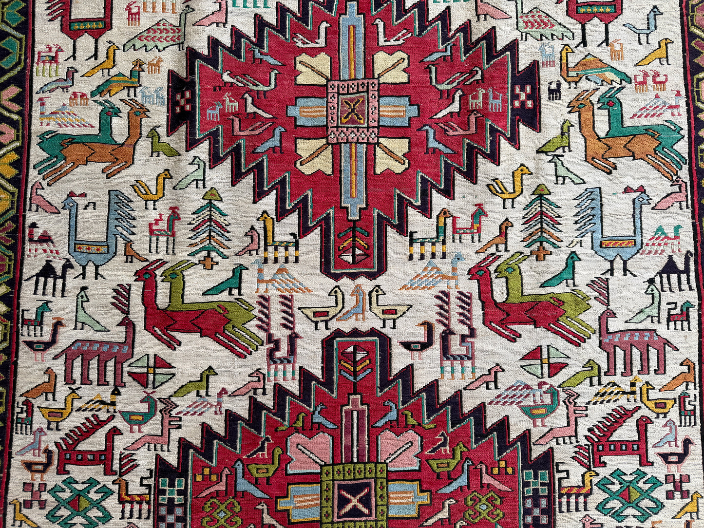 Vintage Silk Kilim 205x113cm