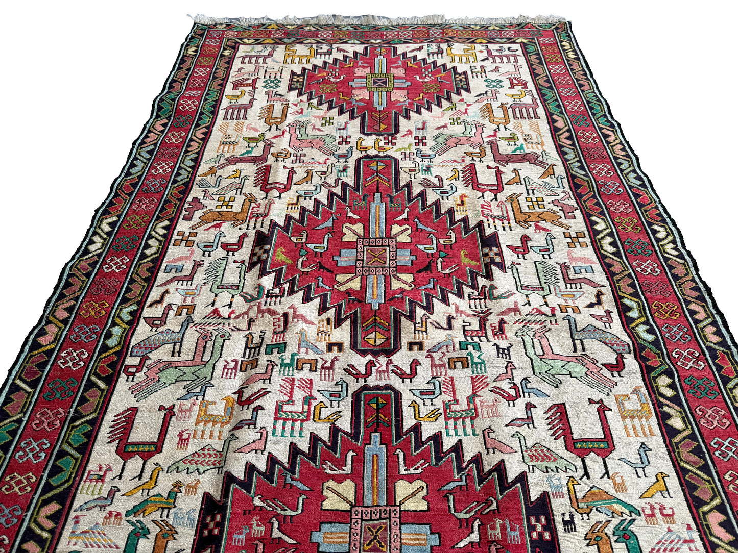 Vintage Silk Kilim 205x113cm