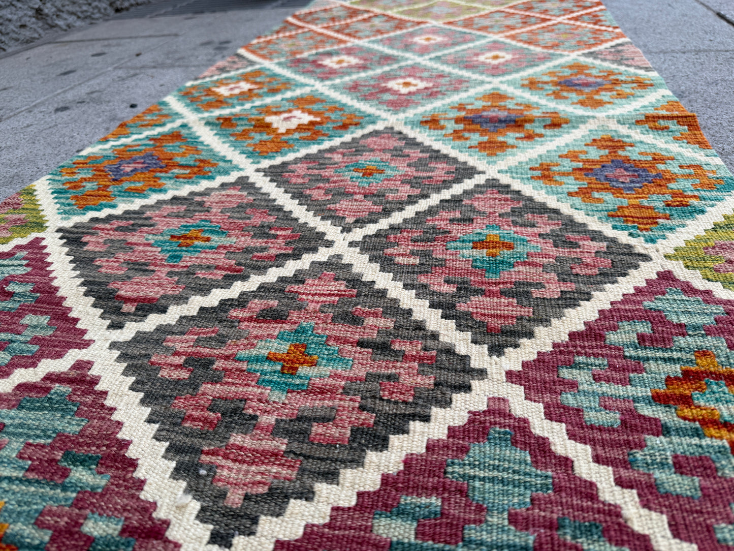 Afghan Miamana kilim Runner 486x78cm.
