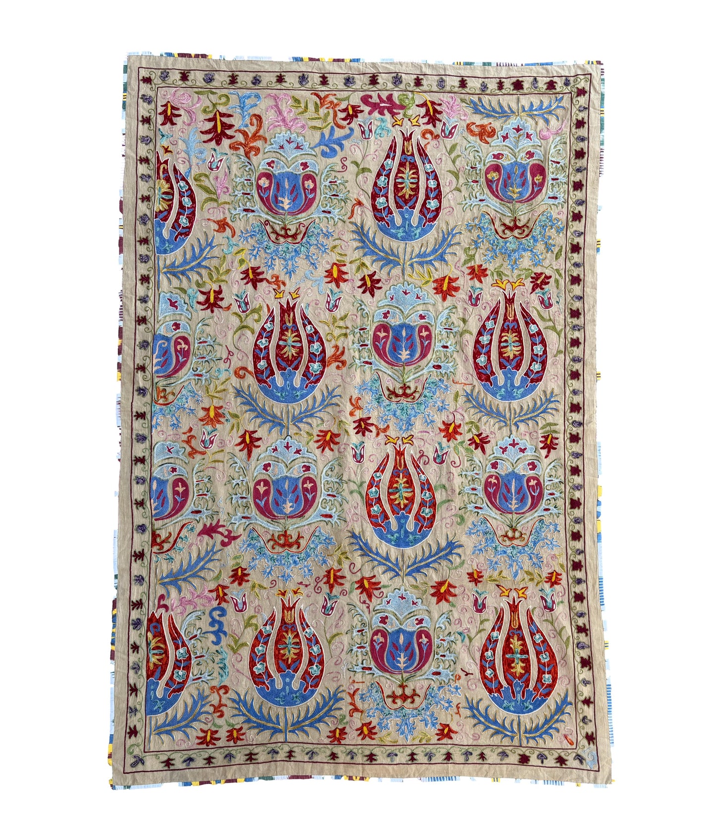 Vintage Silk Suzani Hand Embroidered