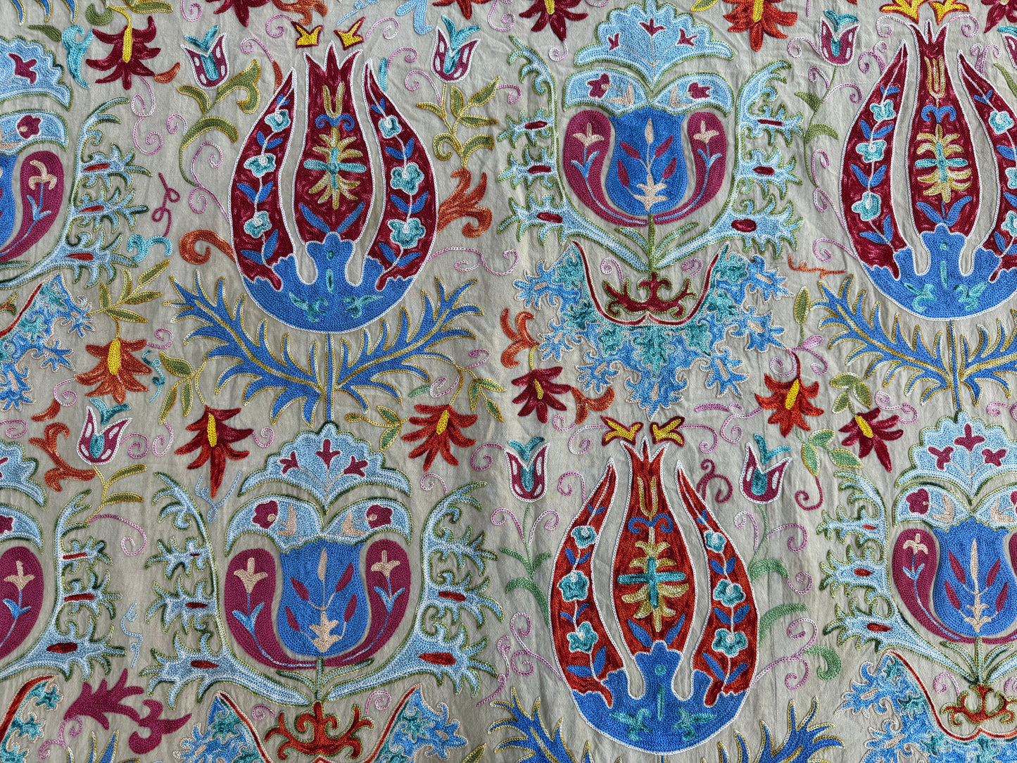 Vintage Silk Suzani Hand Embroidered