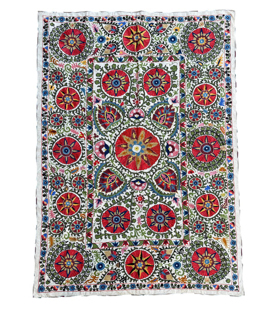 Vintage Silk Suzani Hand Embroidered