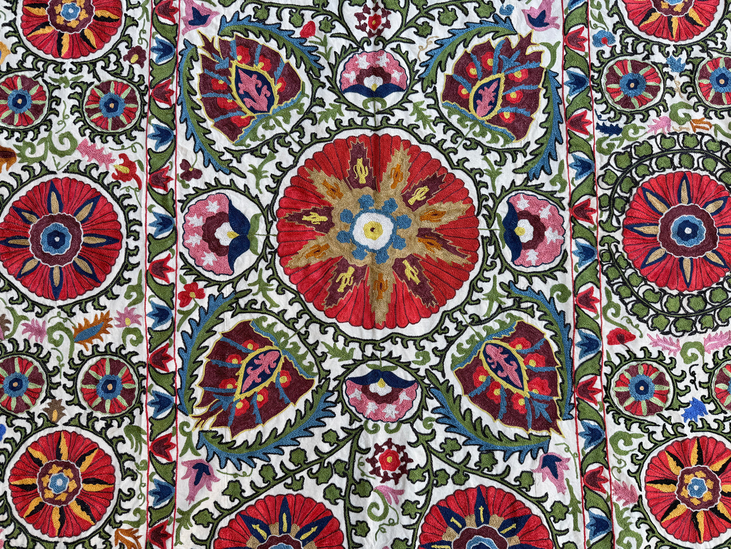 Vintage Silk Suzani Hand Embroidered