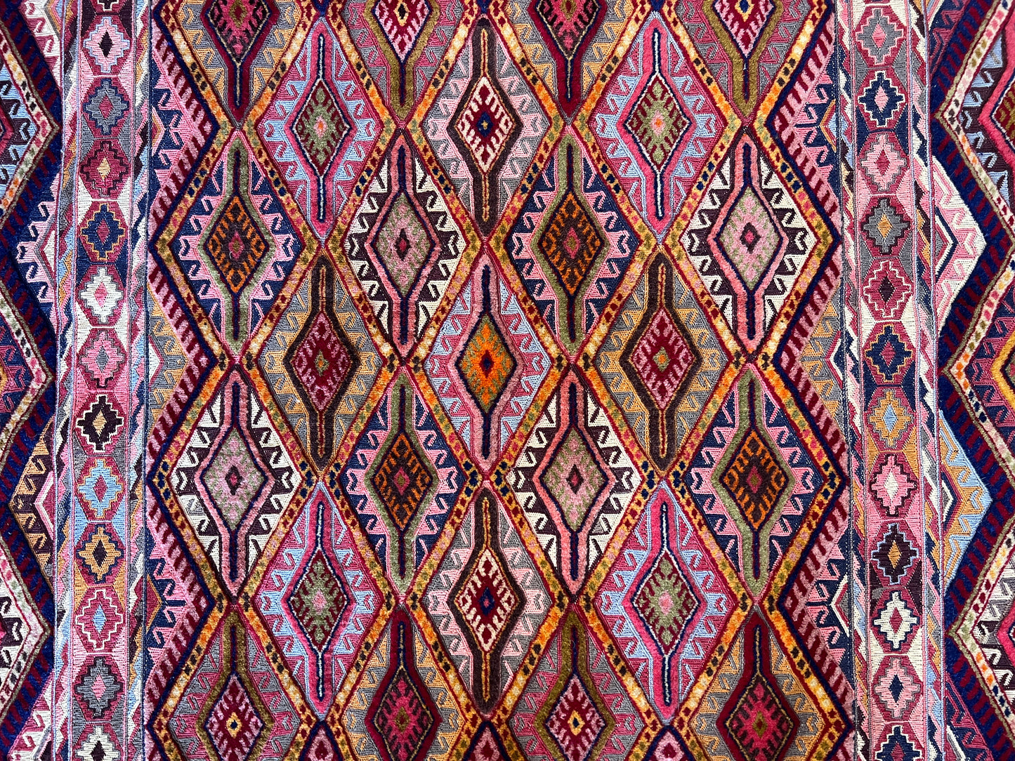 Afghan Tribal Mushwani flat woven kilim.