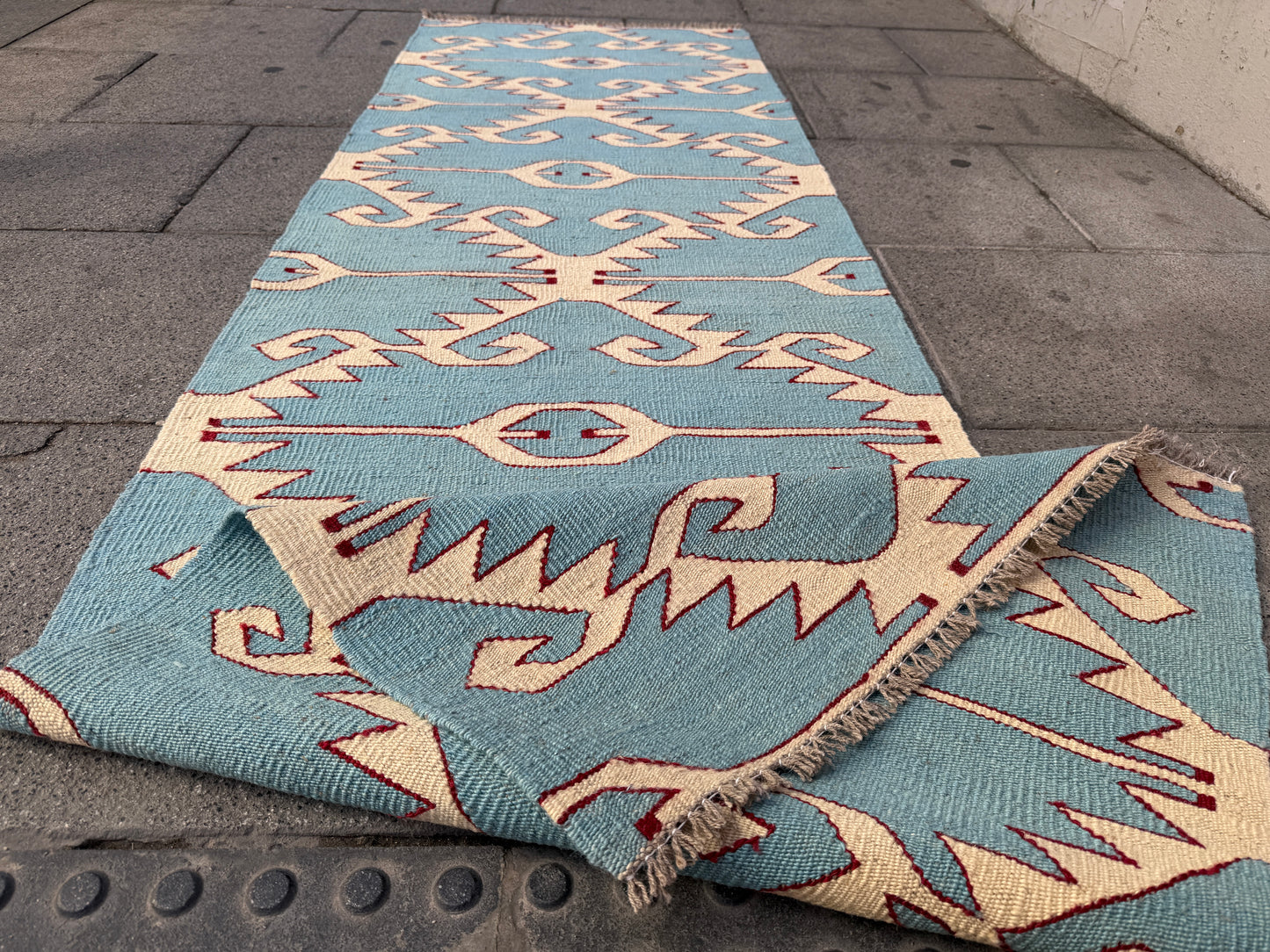 Modern kilim Runner 250x72cm.