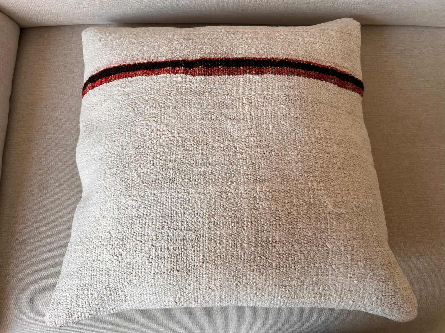 Hemp Hand woven Kilim cushion cover (50x50cm).