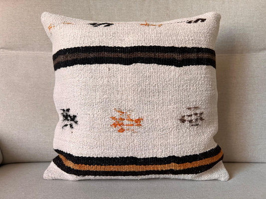 Hemp Hand woven Kilim cushion cover (50x50cm).