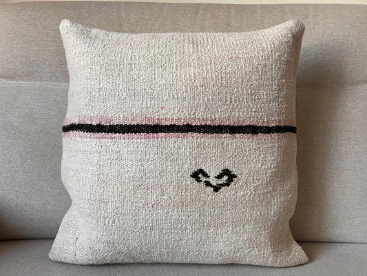 Hemp Hand woven Kilim cushion cover (50x50cm).