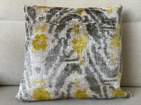 Ikat Velvet silk cushion 50x50cm.