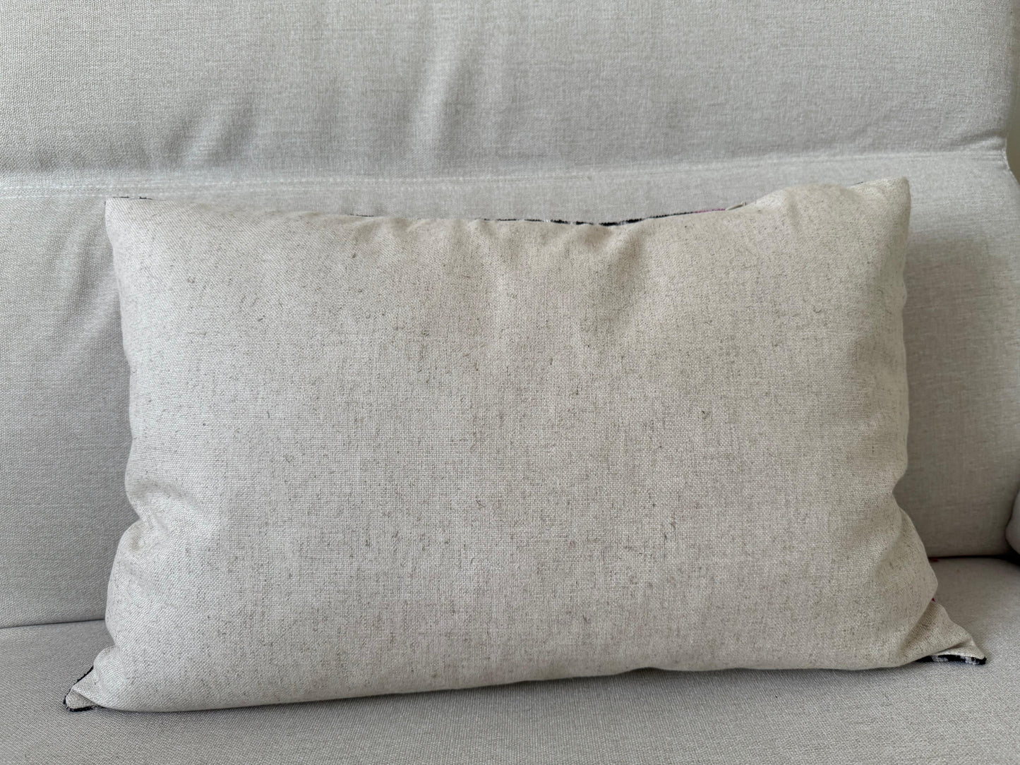 Ikat velvet cushion Hand made (40x60cm)