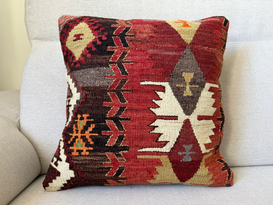 Turkish Hand woven Kilim cushion cover (40x40cm)