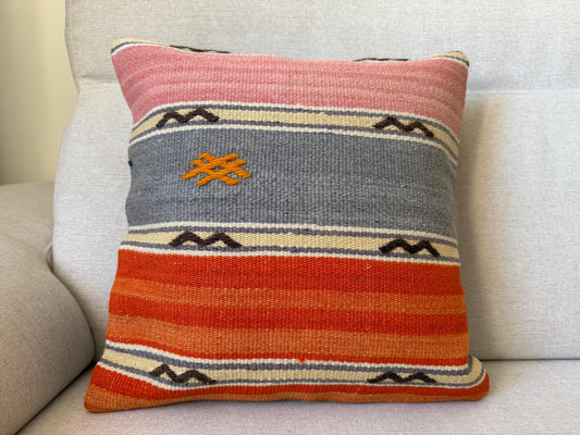 Turkish Hand woven Kilim cushion cover (40x40cm)