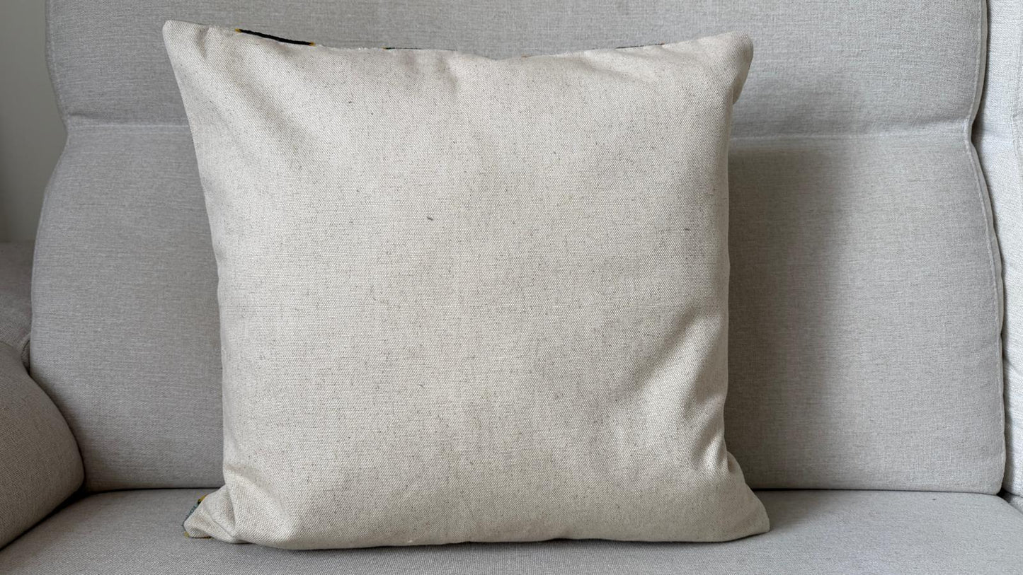 Ikat Velvet silk cushion 50x50cm.