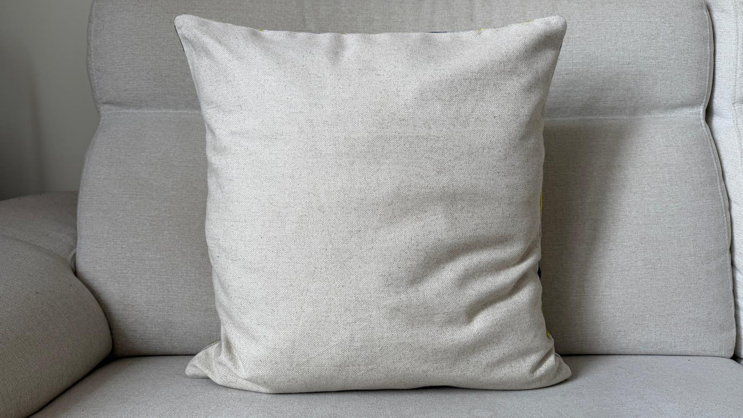 Ikat Velvet silk cushion 50x50cm.