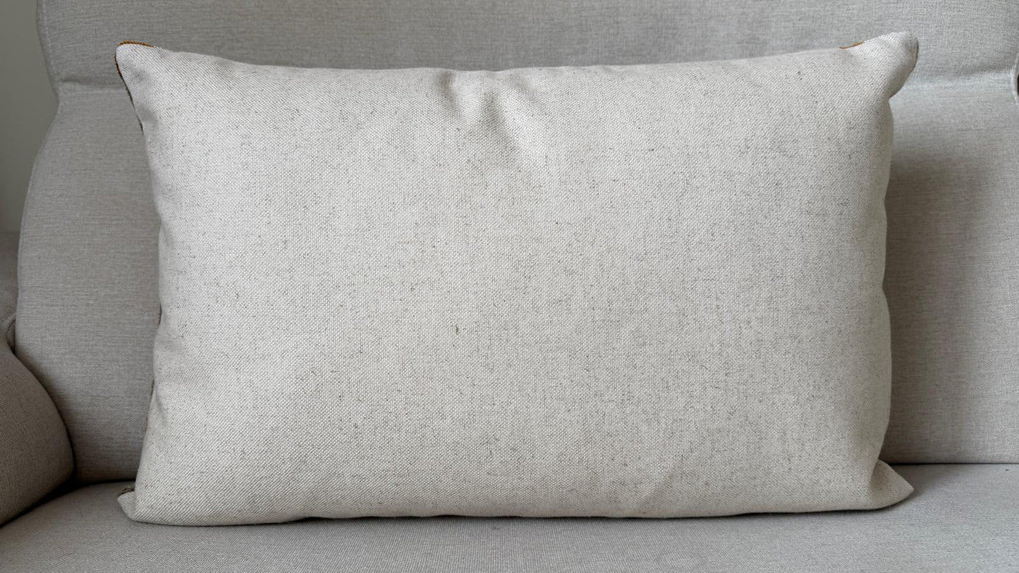Ikat velvet cushion Hand made (40x60cm)