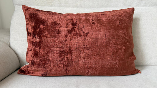 Ikat velvet cushion Hand made (40x60cm)