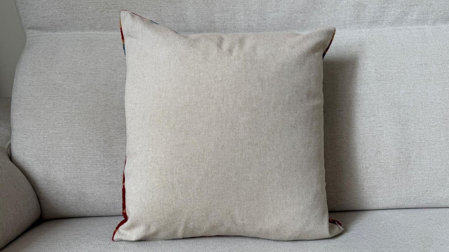 Ikat Velvet cushion 40x40cm.