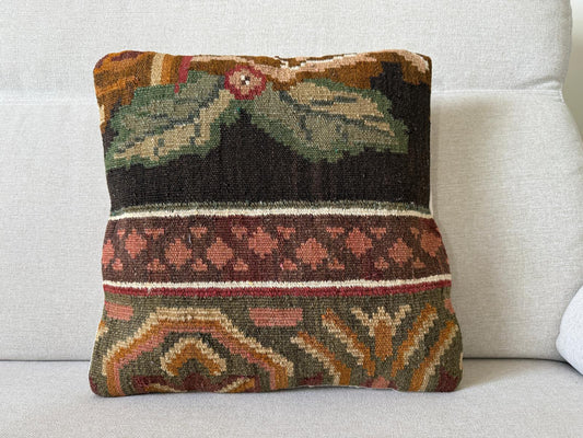 Hand woven Kilim cushion cover (40x40cm)