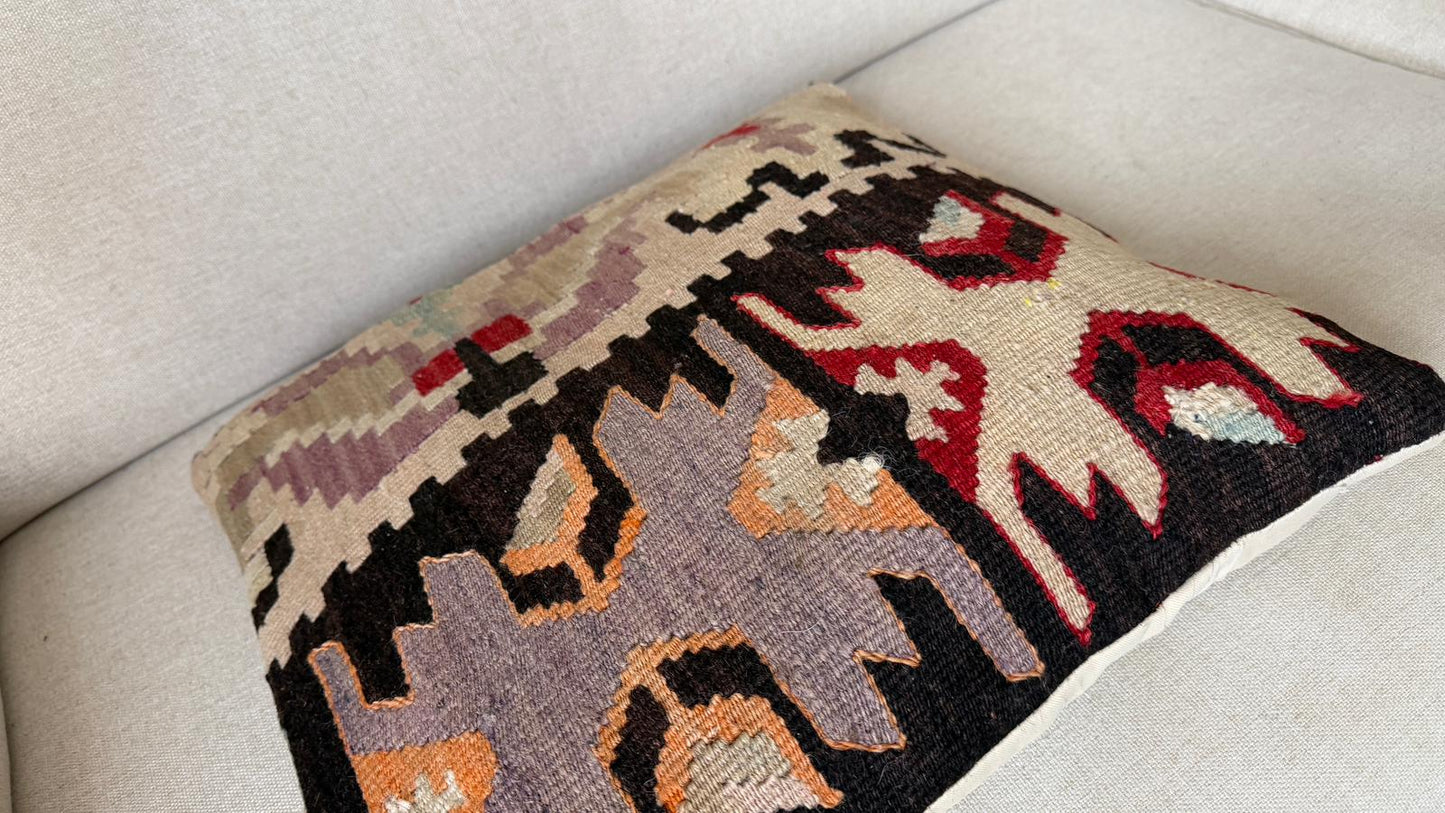 Hand woven Kilim cushion cover (40x40cm)