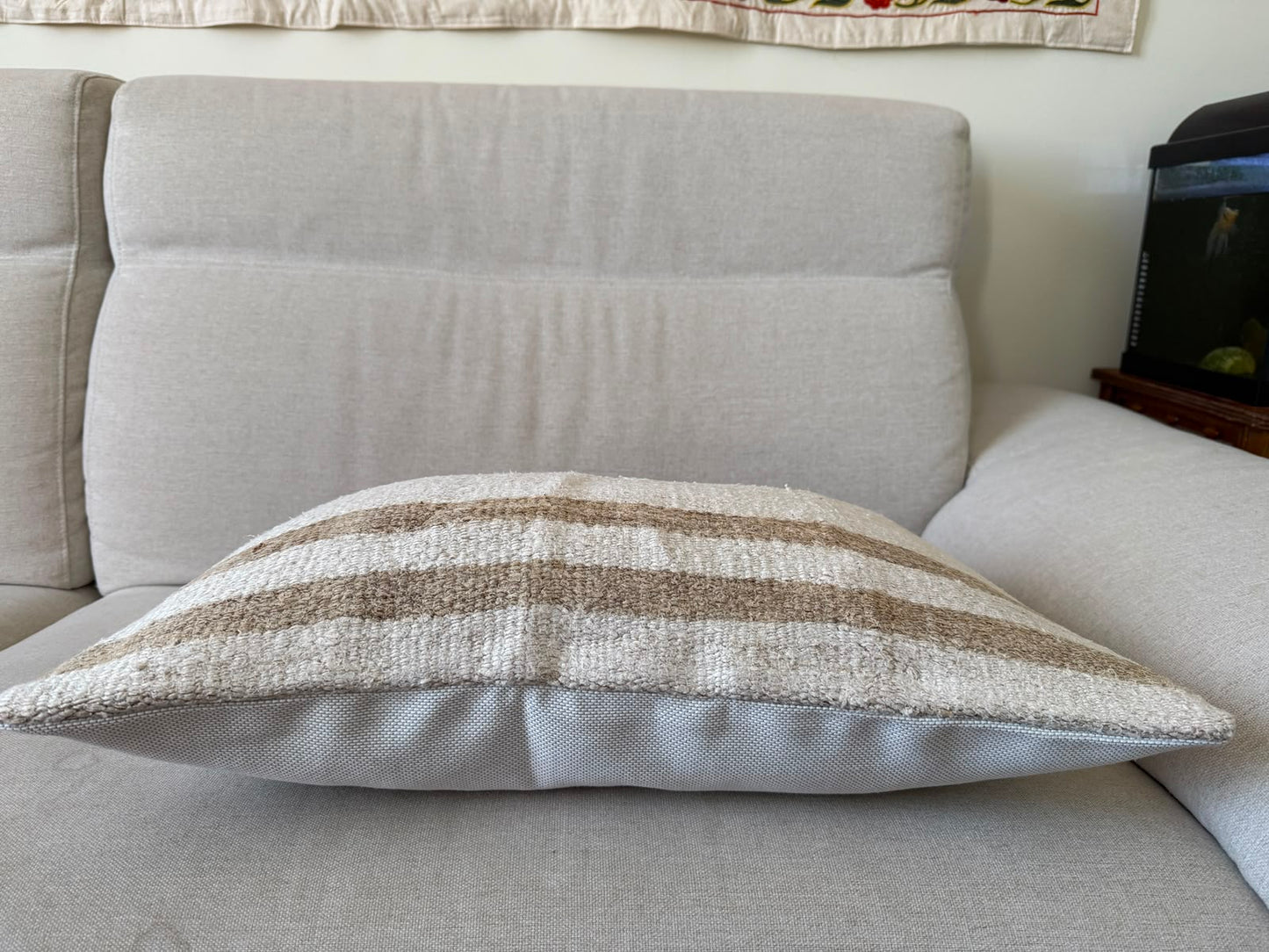 Hemp Hand woven Kilim cushion cover (60x40cm)