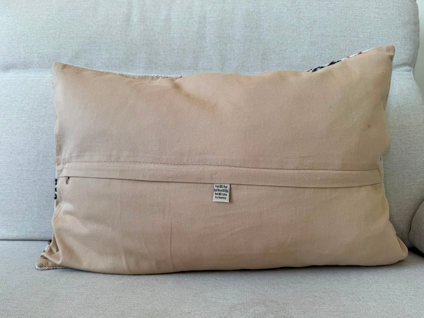Hemp Hand woven Kilim cushion cover (60x40cm)