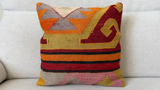 Hand woven Kilim cushion cover (40x40cm)