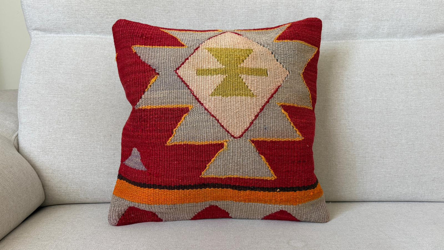 Hand woven Kilim cushion cover (40x40cm)