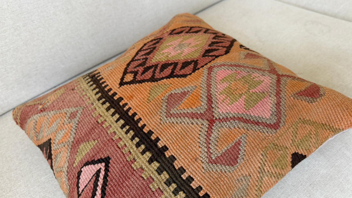 Hand woven Kilim cushion cover (40x40cm)