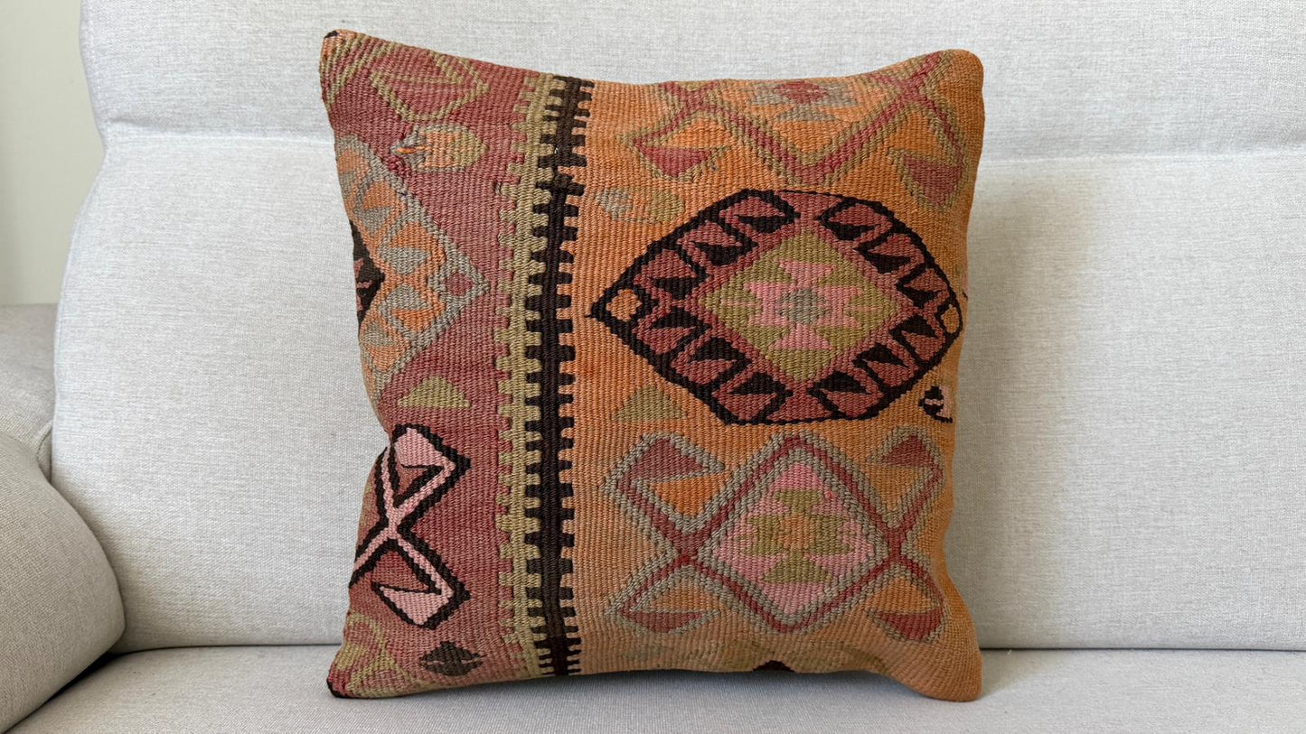 Hand woven Kilim cushion cover (40x40cm)