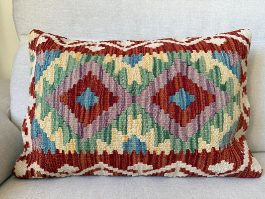Hand woven Kilim cushion cover (60x40cm)