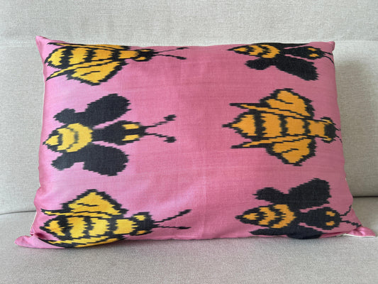 Ikat Silk cushion Hand made (40x60cm)