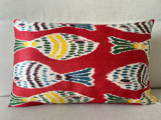 Ikat Silk cushion Hand made (40x60cm)